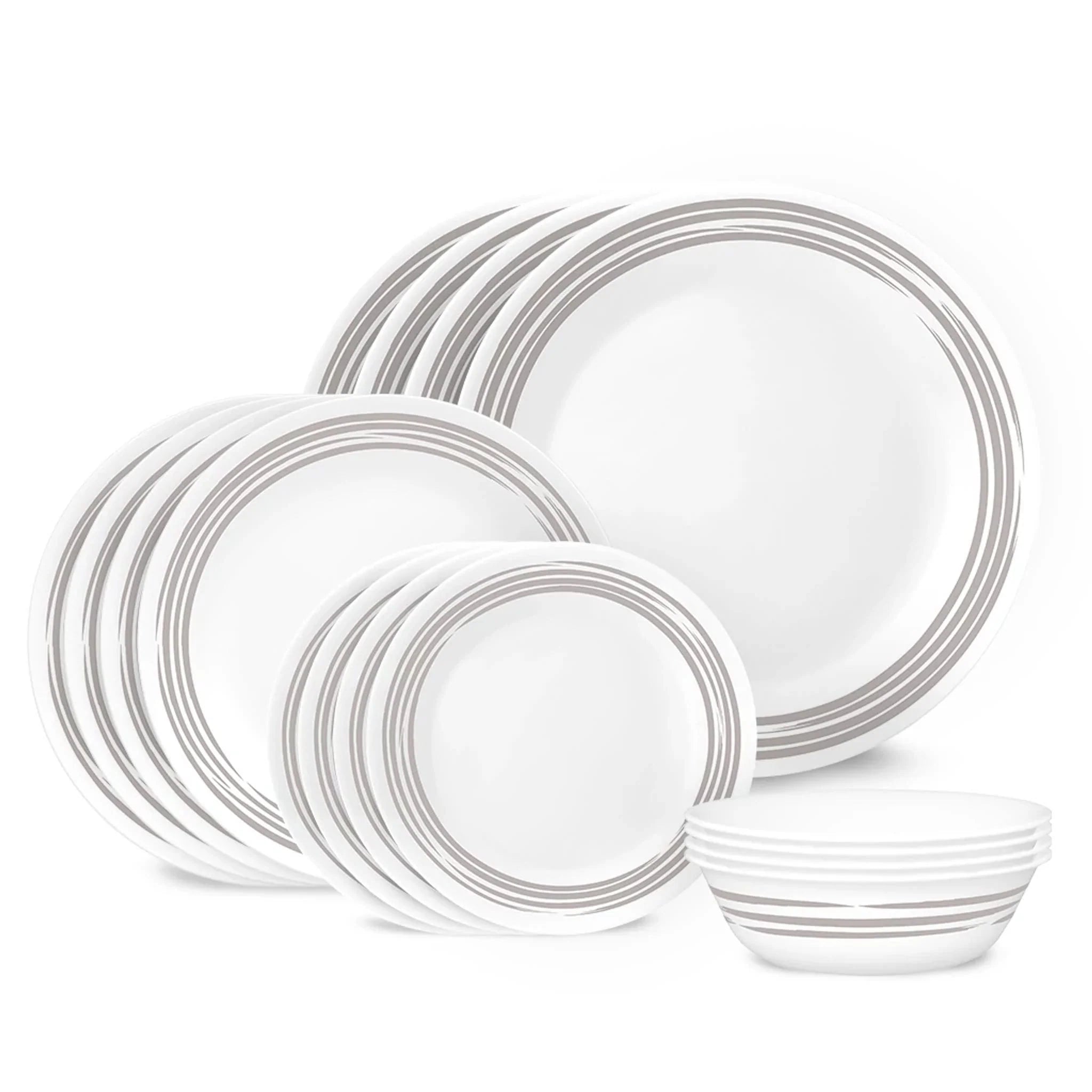 Corelle® Brushed Silver 16-piece Dinnerware Set, Service for 4 image 0