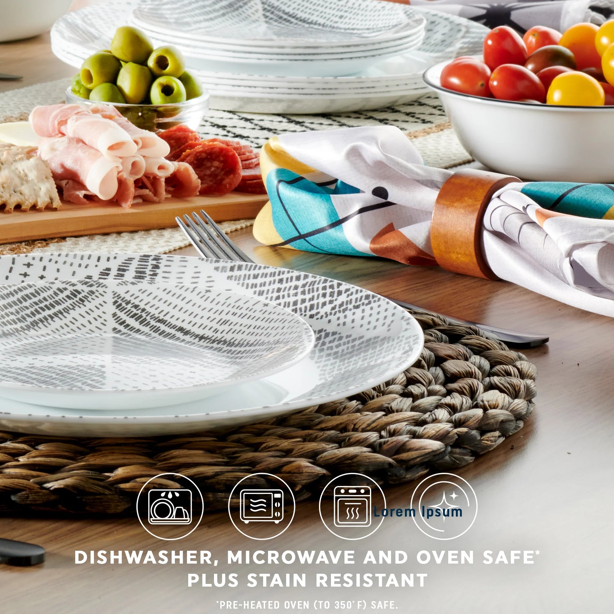 Corelle® Odisha 18-piece Dinnerware Set, Service for 6 image 3