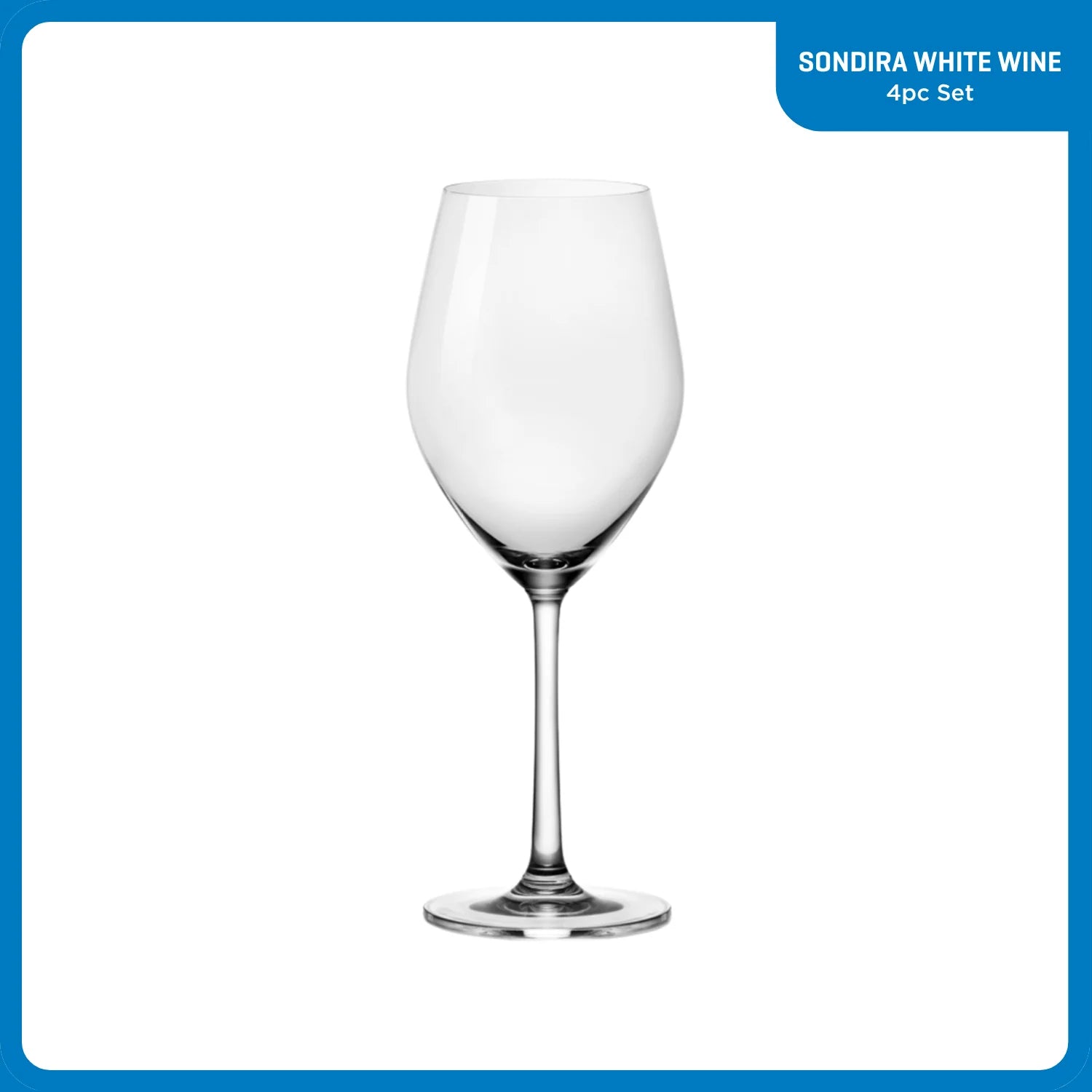Ocean Glass Sondria White Wine Glasses (4-pieces), 14-ounce, Dishwasher Safe image 1